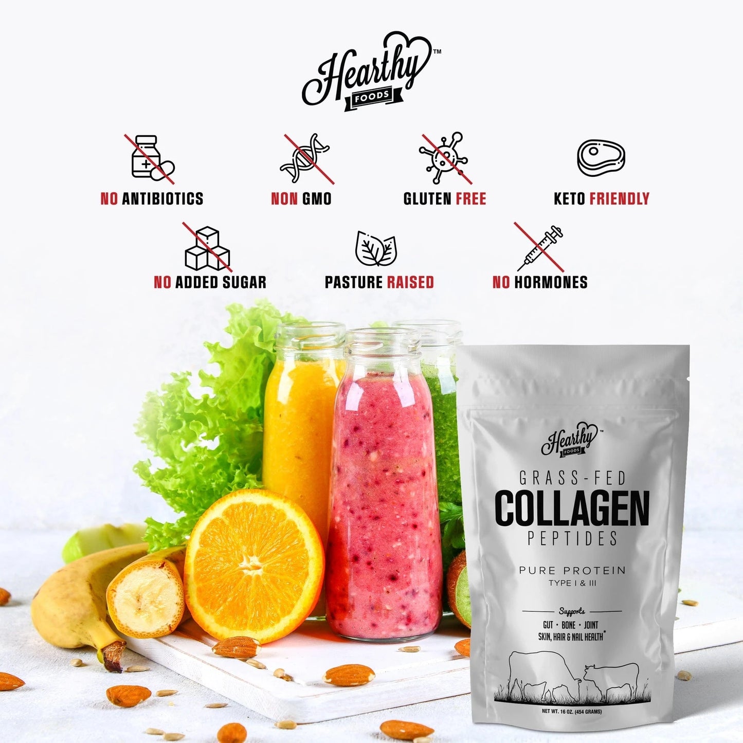 Collagen Peptides – Grass-Fed, Type I & III