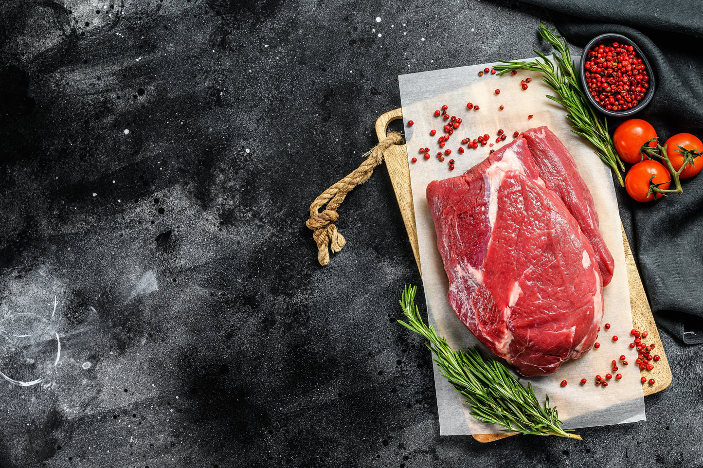 Black Angus top round for roast