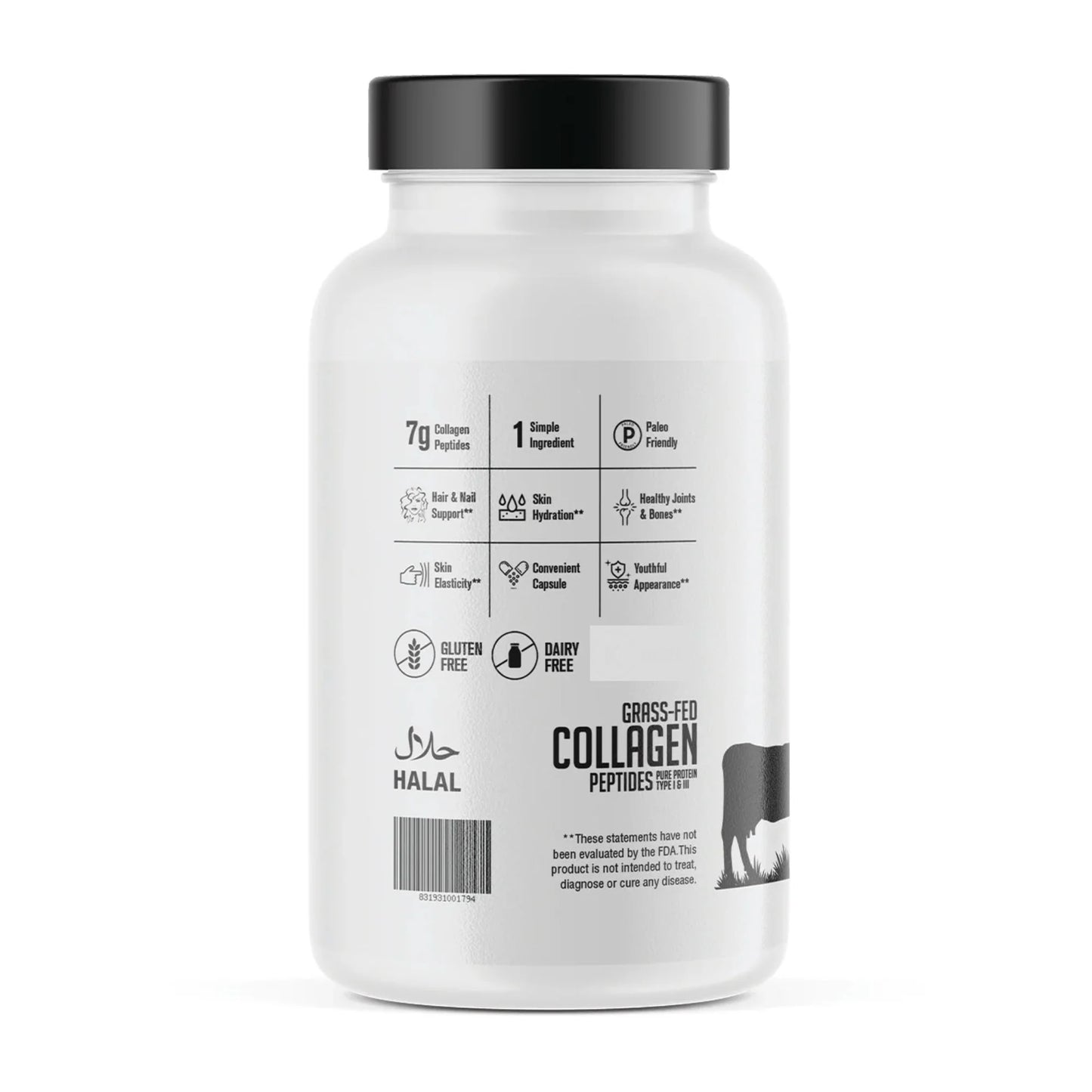 
                  
                    Collagen Peptides – Grass-Fed, Type I & III Capsules (360 Capsules| Free Shipping)
                  
                