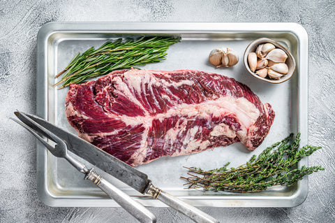 Grass-fed grass-finished organic beef hanger steak