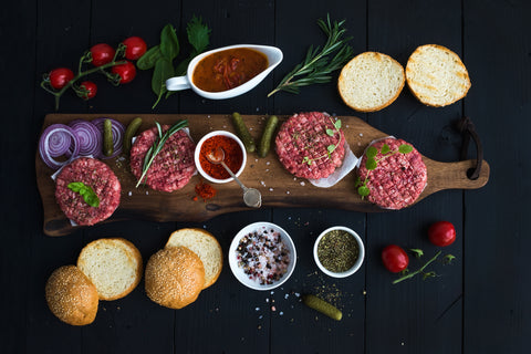 Gourmet Black Angus brisket beef burger patties