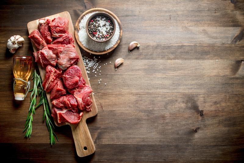 Black Angus Beef Bone-In Cubed Meat